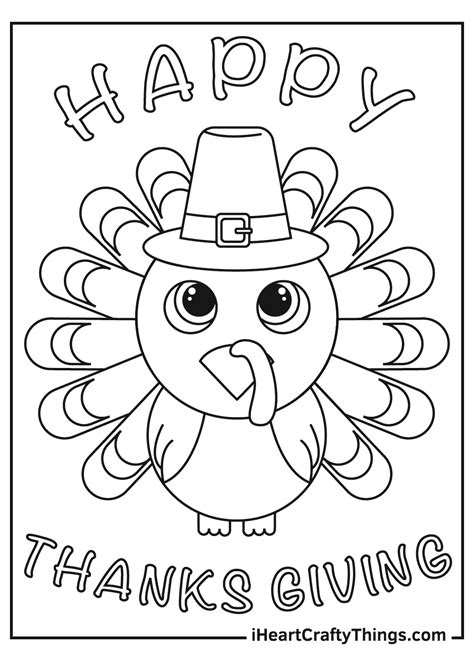 Cute Thanksgiving Turkey Coloring Pages Updated 2021