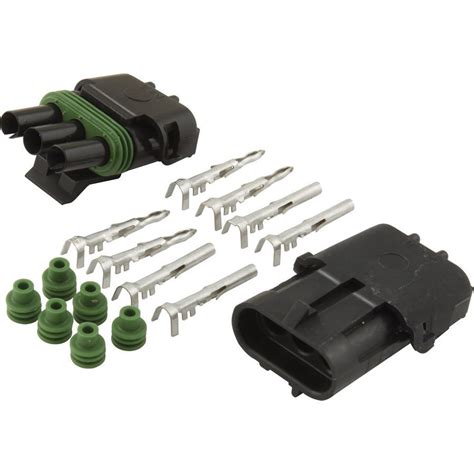 Weatherpack Kit For 3 Circuit With Male And Female Connectors