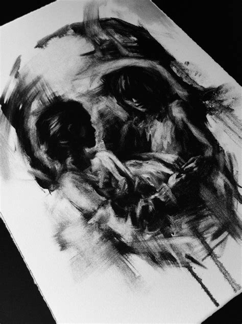 Charcoal Drawings of Skulls Show Incredible Artistic Talent