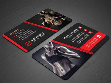 Fitness Business Card By Zavad On Creativemarket Fitness Business