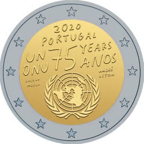 Portugal 2 Euro Coin 75 Years United Nations 2020 Proof Euro