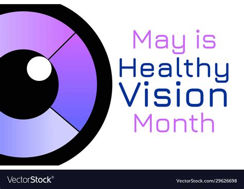 May Is Healthy Vision Awareness Month Holiday Vector Image