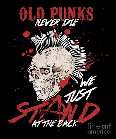 Old Punk Never Die Funny Metalcore Rock Music Hard Lovers Blues Funk