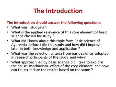 Science Research Paper Introduction Example Examples Of Research