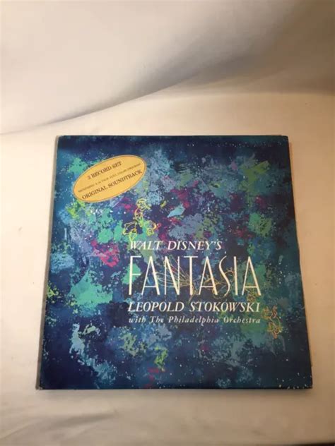 Walt Disney Fantasia 3 Lp Set Of 1957 Vintage Vinyl Records W Color