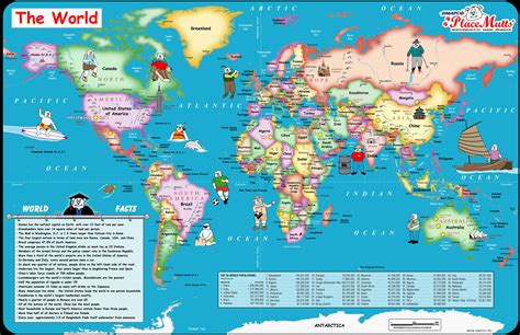 Placemutts World Placemat Map For Kids Jimapco