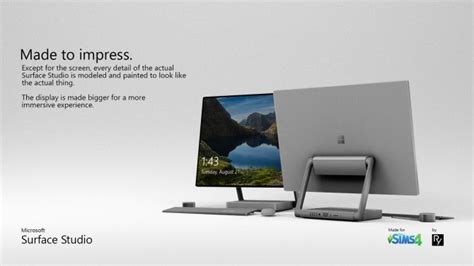 Surface Studio With Accessories By Ryotman At Mod The Sims Sims 4 Updates