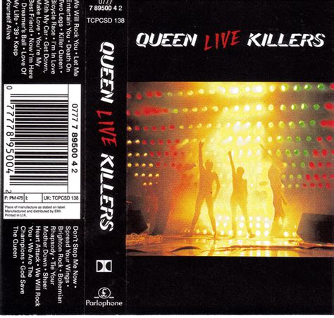 Queen Live Killers 1994 Cassette Discogs
