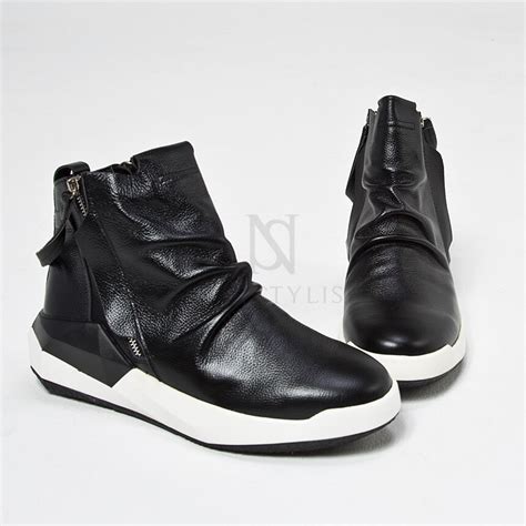 Shoes Black And White Contrast Wrinkled Sneakers 414 For Only 111