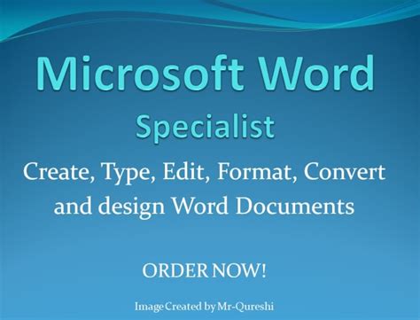 Type Create Edit Format A Microsoft Word Documents By Mrqureshi184