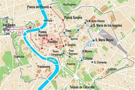 Propuesta De Visitas En Roma Para 2 Días Mapa De Roma Roma Roma Ciudad