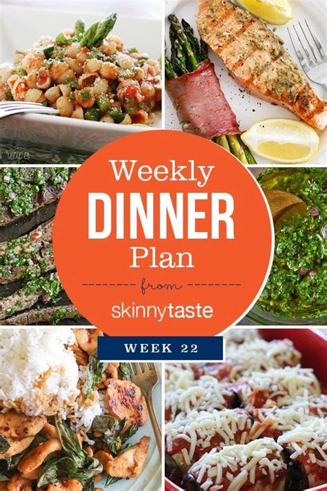 Skinnytaste Dinner Plan Week 22 March 26 2016 Dinner Planning Weekly