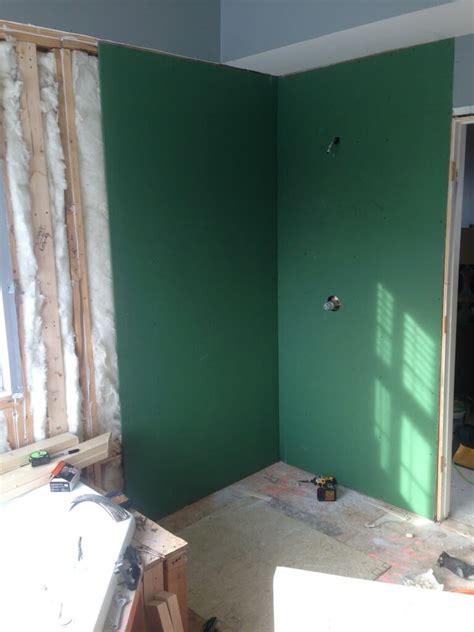 Use the waterproof wall panels behind the tile and in any location where you expect water to be regularly splashed onto a wall surface. Your Guide to Water-Resistant Greenboard Drywall - Modernize