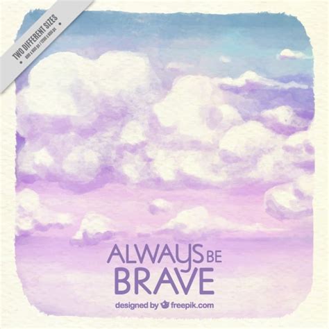 Free Vector Watercolor Motivational Quote With Clouds