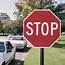 Regulatory Red Stop Sign Aluminium For Traffic Control 600x600mm 