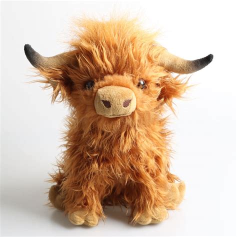 Buy Brown Highland Cow With Mooing Sound Realistic Soft Cuddly Farm