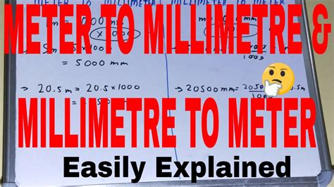 Convert Millimetre To Metre And Metre To Millimetreconvert Mm To M
