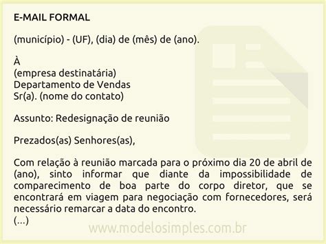 Exemplos De Email Formal Solicitando Algo