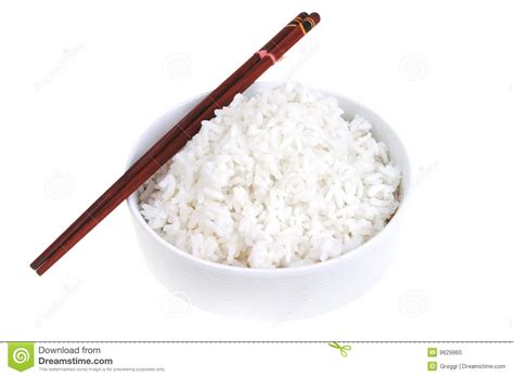 Cooked White Boiled Rice In Big Bowl Stock Photo Image Of