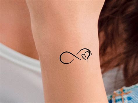 Infinity Heart Temporary Tattoo Cute Wrist Tattoo Etsy Canada