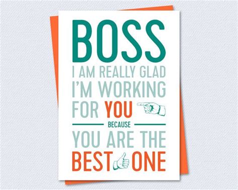 Bosss Day Card Bosses Day Card Printable Card Best Boss Etsy