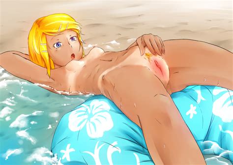 Nirui Kagamine Rin Vocaloid Bikini Tan Blonde Hair Blue Eyes