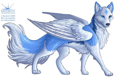 Blue Wolf With Wings Full Moons Flying And Pups Dislikes