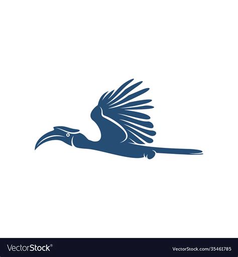 Rangkong Bird Design Creative Bird Logo Royalty Free Vector