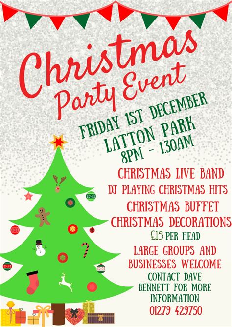 No need to go out and buy invitations when these free ones look so these christmas party games are free to put on because they all use items that you already have on hand. Christmas Party Event - Harlow RUFC