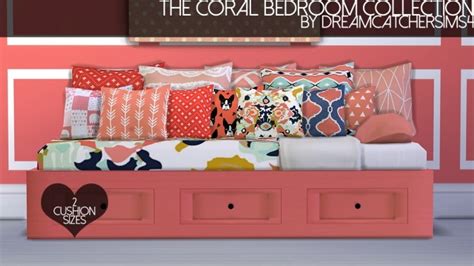 The Coral Bedroom Collection Sims 4 Bedroom