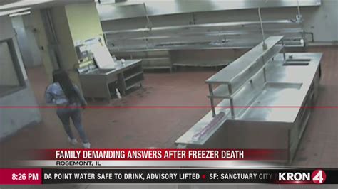 video shows final moments of woman found dead in freezer