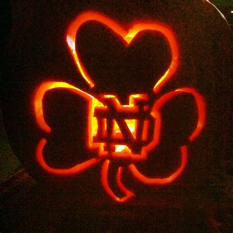 Notre Dame Pumpkin Stencil Free