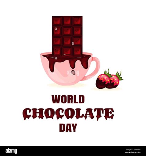 Cup Of Hot Chocolate With Chocolate Bar And Strawberries In Chocolate