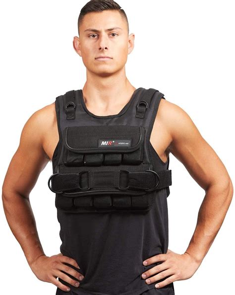 Mir Adjustable Weighted Vest 40 Lb Weighted Vest Strength Training