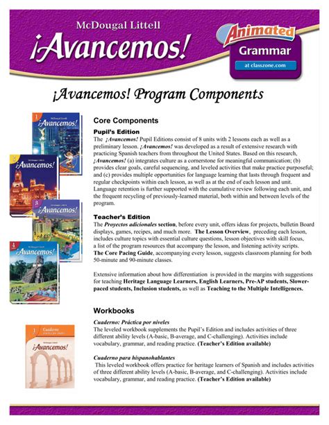 No cell phones or music either. Advencemos Spanish 2 Practice Book Answers - Spanish 2 Avancemos 6 1 Vocabulary Extra Practice ...