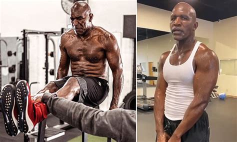 Evander Holyfield Looks In Amazing Shape Aged 57 As He Works Hard In