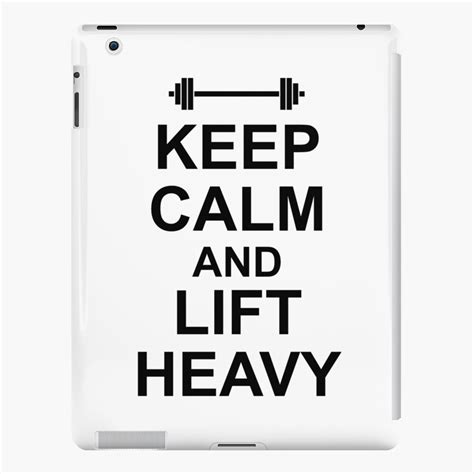 Keep Calm And Lift Heavy Gym Design For Lifters Black On White