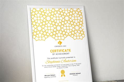 Ad Islamic Certificate Template Docx By Inkpower On Creativemarket