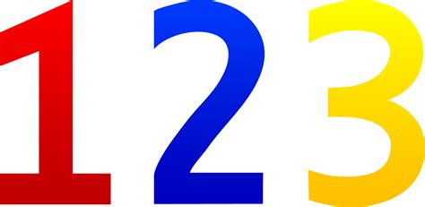 Colorful Numbers 123 Free Clip Art
