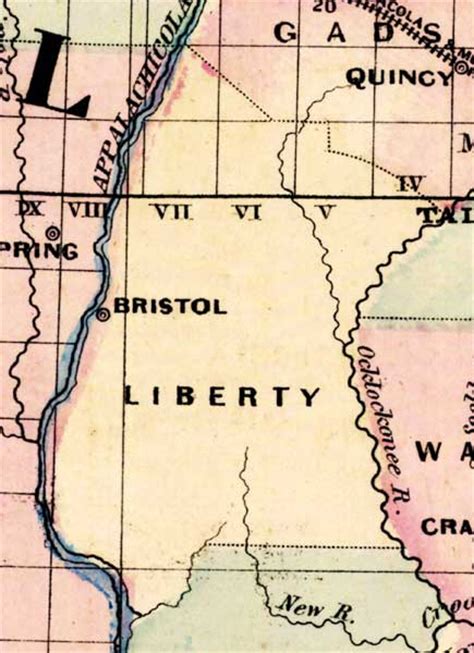 Map Of Liberty County Florida 1877