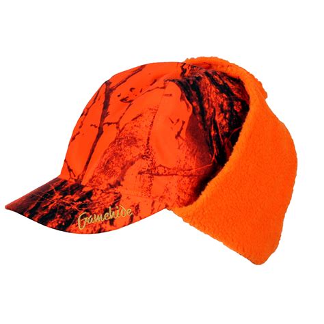 Gamehide Hat Insulated Waterproof Hunting Blaze Orange Camo Large