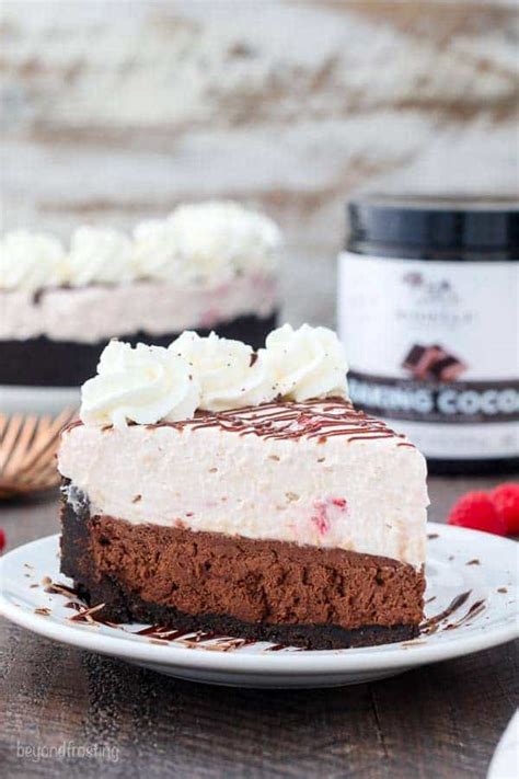 This post contains affiliate links. No-Bake Raspberry Chocolate Mousse Cake - Beyond Frosting