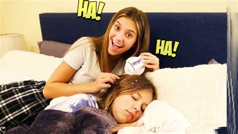 Blinging Out My Sister While Shes Asleep Prank Youtube