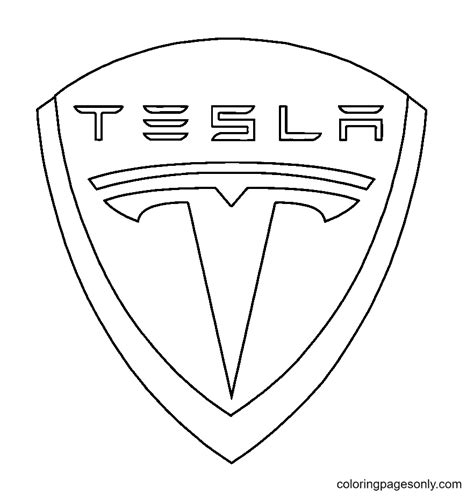 Dibujos Para Colorear Logo De Tesla Dibujosparaimprimir Es Pdmrea