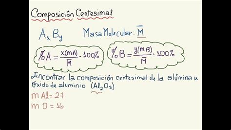 Composición Centesimal Youtube