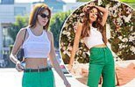 kendall jenner and michelle keegan are twins as they both wow in white crops