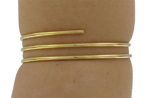 Ky Co Armlet Gold Tone Upper Arm Cuff Band Bracelet Triple USA Made EBay