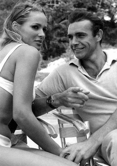 Ursula Andress And Sean Connery On The Set Of Dr No James Bond