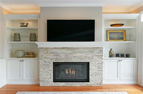 Featuring Latte Ledgestone Around The Fireplace Complimented By Dove