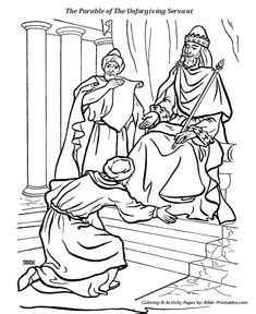 The story of the unforgiving servant. Unforgiving Servant Parable Coloring page | Bible coloring ...